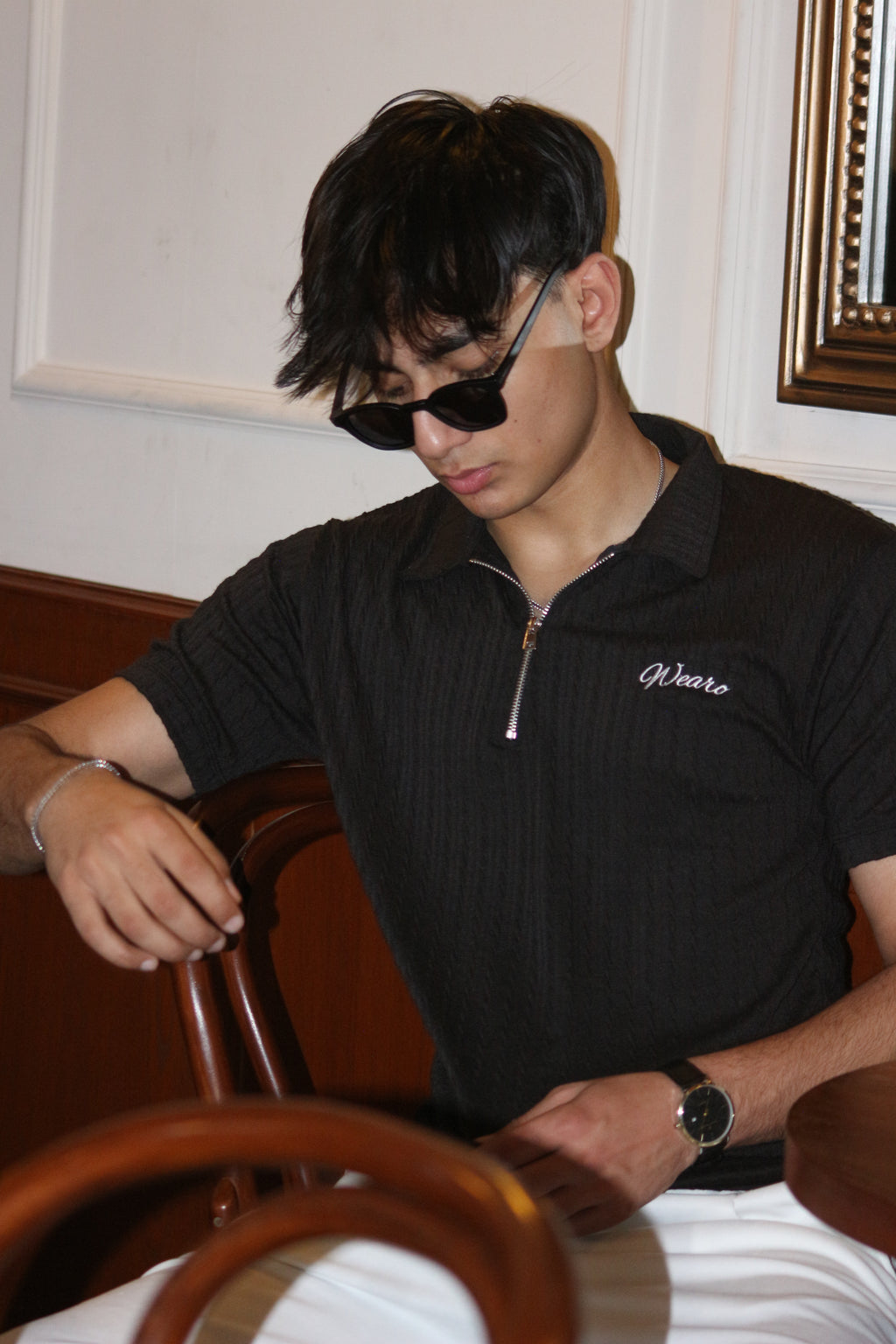 Blackout Zip Polo