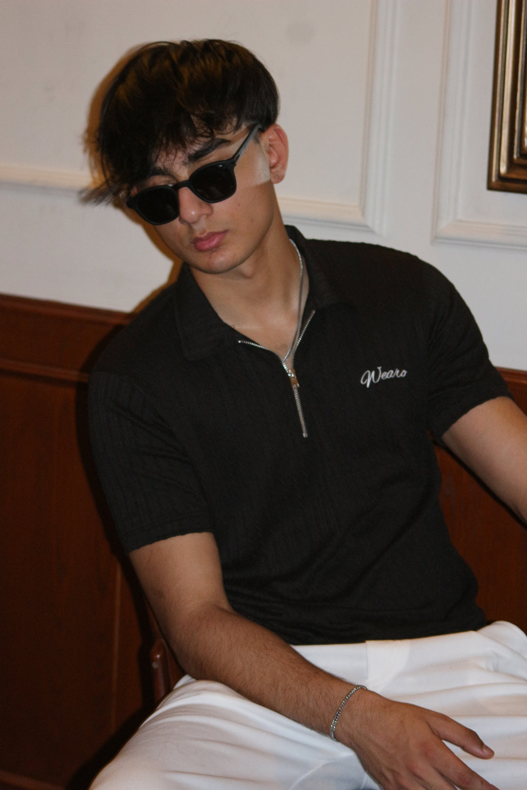 Blackout Zip Polo